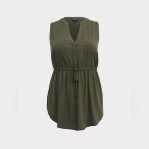 TORRID EMMA BABYDOLL CHALLIS TUNIC TOP 3X